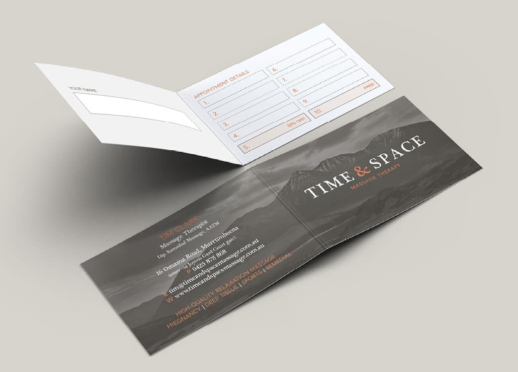 Time and Space Massage Therapy Brand Identity Logo Branding Melbourne